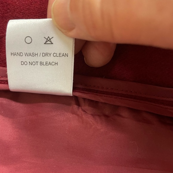 Chicwish Free Myself wool blend deep red belted coat medium - Picture 8 of 10